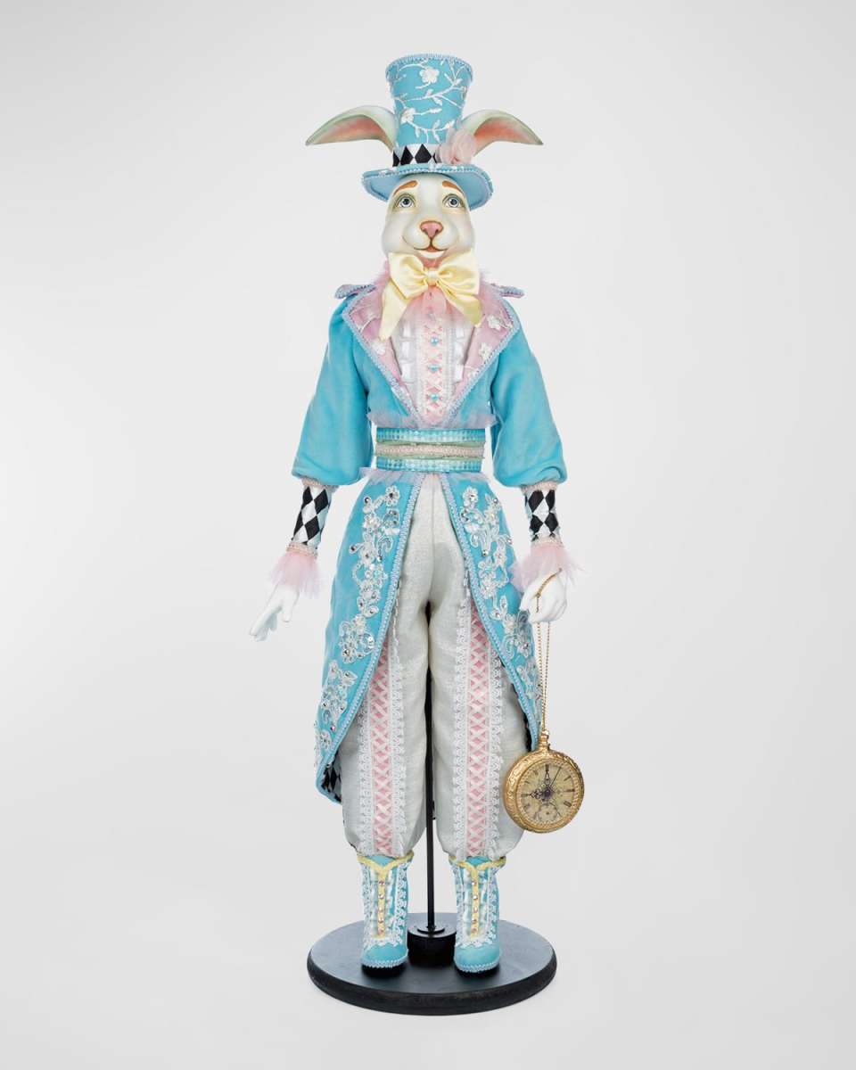 32" White Rabbit Doll Figure